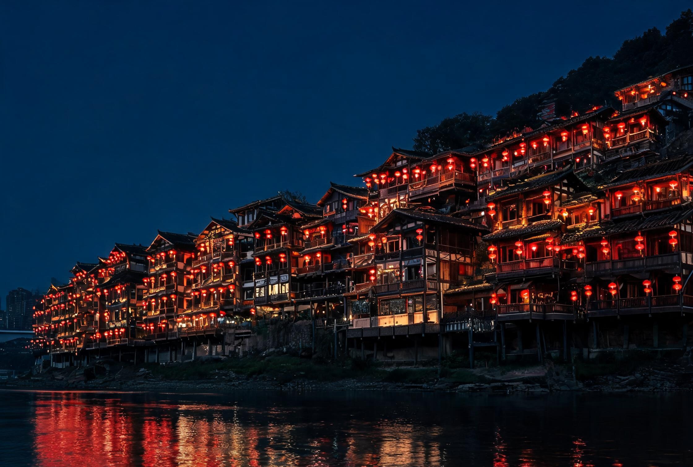 洪崖洞灯市考：灯火与夜茶的相生专题配图